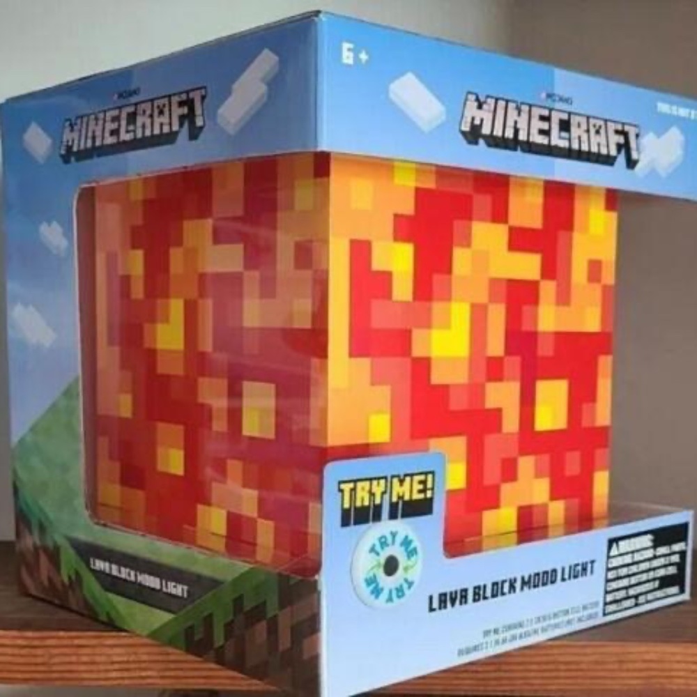Minecraft Orange Lava Block Mood Light 6"